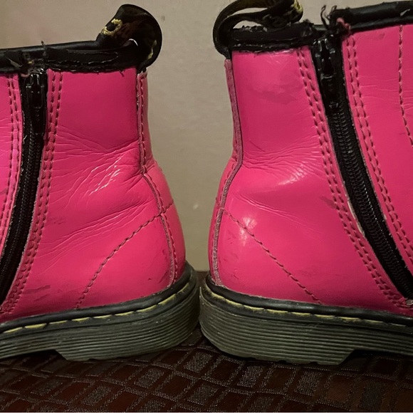 Dr. Martens Toddler Size 10C Boots Bright Pink and Black - Picture 2 of 6